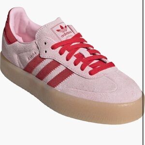 Adidas Sambae sneaker Clear Pink/Better Scarlet/Gum. Women’s size 6.5.